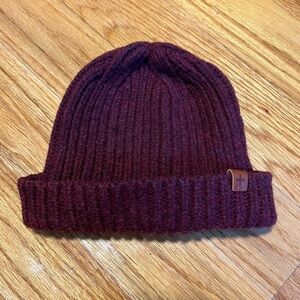 Bickley & Mitchell Burgundy Knit Beanie Warm Winter Red Maroon Hat